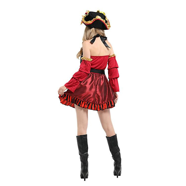Kvindelig Piratkaptajn Kjole Kostume, Halloween Piratkostume S