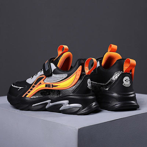 Børnesneakers Skridsikre Åndbare Sportsløbesko Fr2023 BlackOrange EU 34