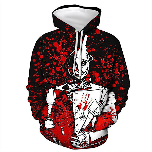 Halloween Blodig Hættetrøje til Mænd, Hættetrøje style 3 4XL