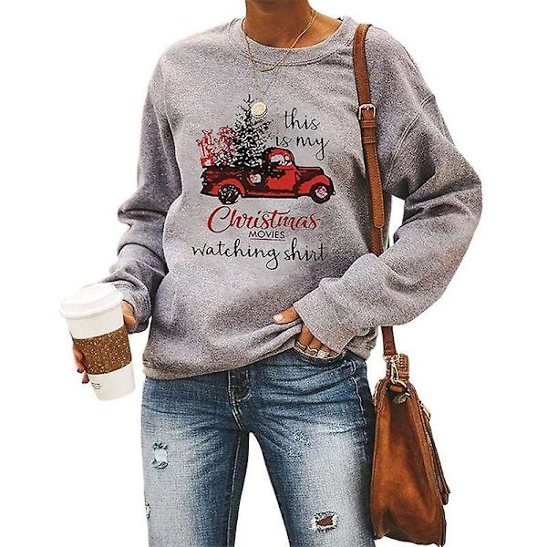 Julegensere i fleece for kvinner, langermet, myke gensere style 1 M