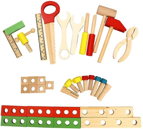 Trä Simulering Diy Verktygslåda Pedagogiska Konstruktion Leksaker För Barn
