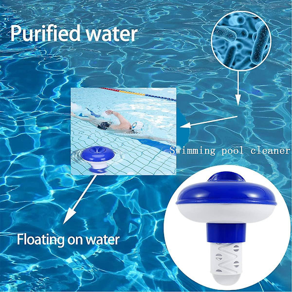Pool Klor Dispenser, Justerbar Klor Dispenser til Svømmepool Float Klor Pool, Klor Dispenser Egnet