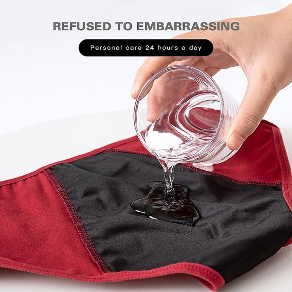 Gratis frakt Damunderkläder Bomull Stretch Hipster Dam Andningsbara Trosor Red XL