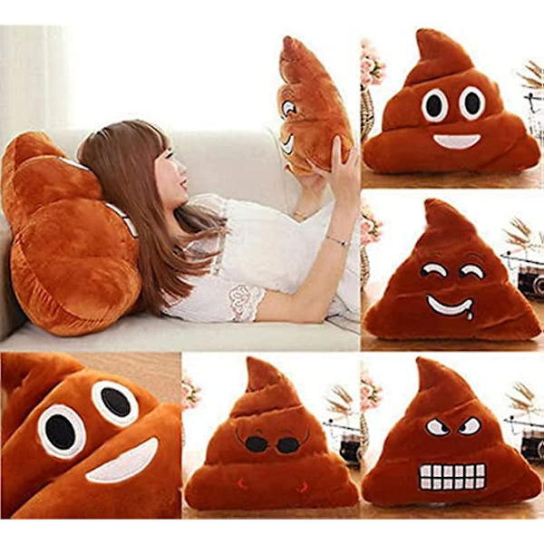 Aoopoo Ny Rolig Bajs Kudde Kudde Bajs 35 X 35 Cm Emoji Plysch Kudde Leksak Kudde Bajs Dockform Kudde Nyhet Present Soffa Kudde Sovrumskudde Angry
