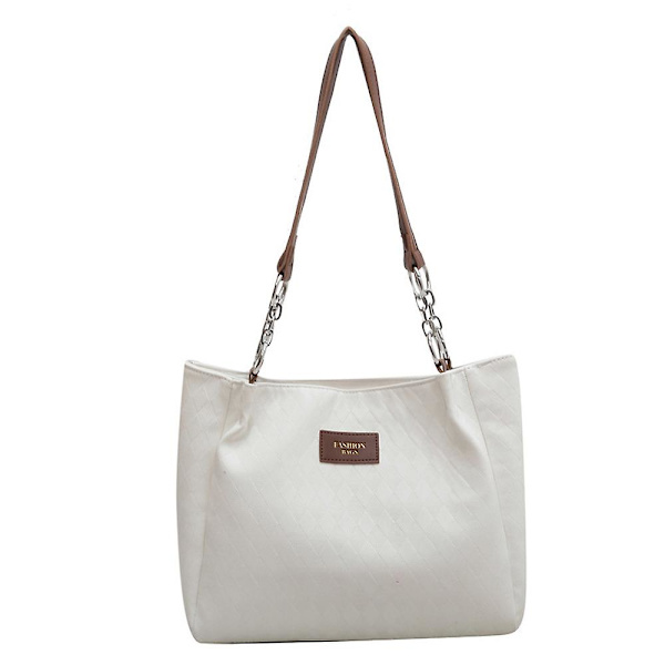 Stor PU læder håndtaske, egnet til pendling til undervisning, joker one-shoulder tote taske brown