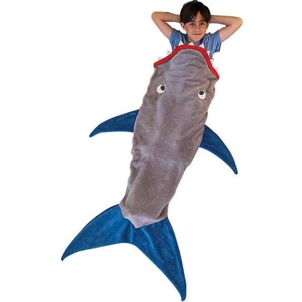Shark tail filt för barn, haj sovsäckar, dubbelsidig fleece, alla årstider, julfödelsedagspresent för barn och tonåringar