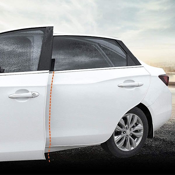 4m Auton Oven Reunan Suoja Kumi Metalli Oven Reunan Puskurin Suoja U-muotoinen Suojalista Auto Vene Valkoinen