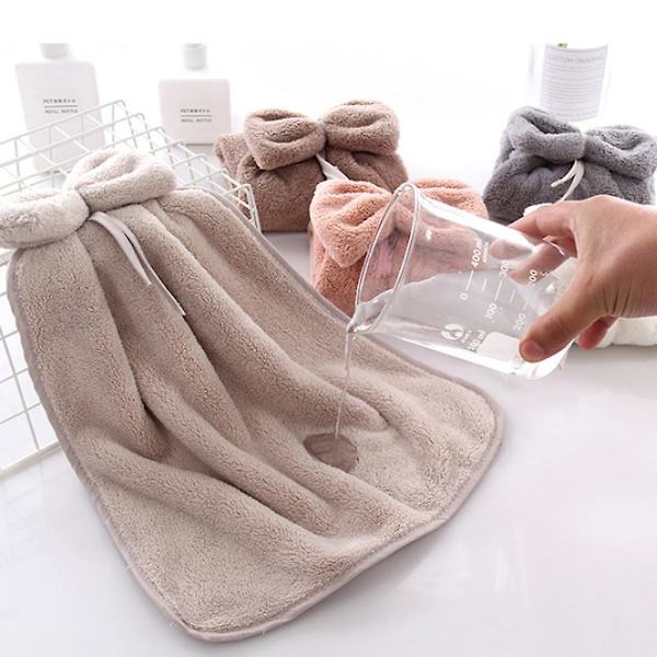 5-pack mikrofiberhanddukar med hängande ögla, korallfleece, hängande kökshanddukar, absorberande mjuka badhanddukar, snabbtorkande badhanddukar 33 x 33 cm