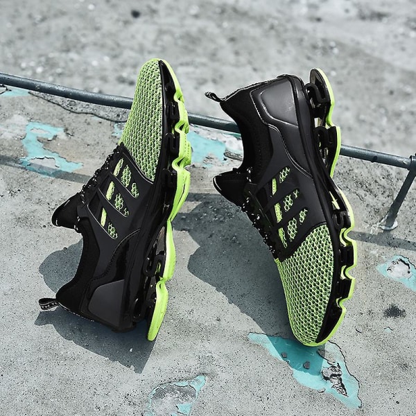 Sport Løpesko For Menn Mesh Pustende Terrengløpesko Mote Sneakers K06 Green EU 39