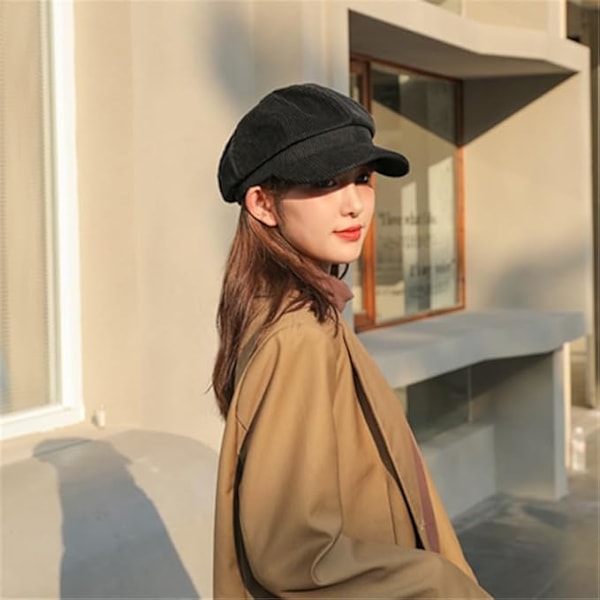 Preppy manchester tidningspojke-hattar japansk söt papperspojkmålare baskermössa vintage blå