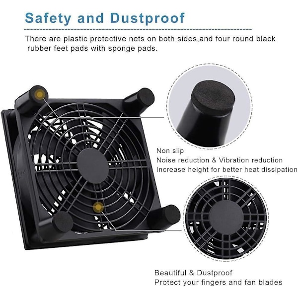 120mm USB Computer Fan, 120mm Køleventilator DC 5v