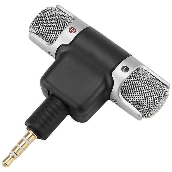 Mini 3,5 mm Jack Mikrofon Bærbar Stereo Mikrofon til Telefonoptagelse Mikrofon til Smartphone