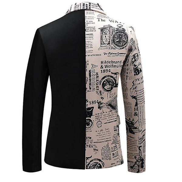 Mænds Smokingjakke, Slank Pasform Stilfuld Blazer Casual Blazer Grey M