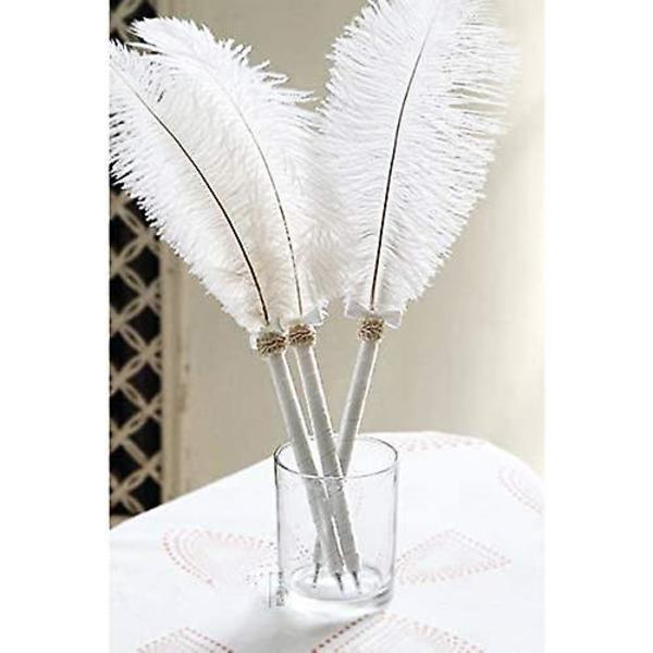 10-12 tum (25-30 cm) naturliga strutsfjädrar för bröllopsdekorationer, heminredning, blomsterarrangemang, gör-det-själv-julprydnader (10 st, vita)