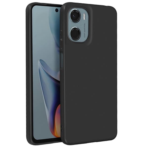 Etui til Motorola Moto G05 og E15 Blød Silikone Mat, Sort