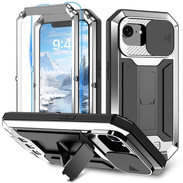 Life vedenpitävä puhelinkotelo pidikkeellä iPhone 16e:lle Black