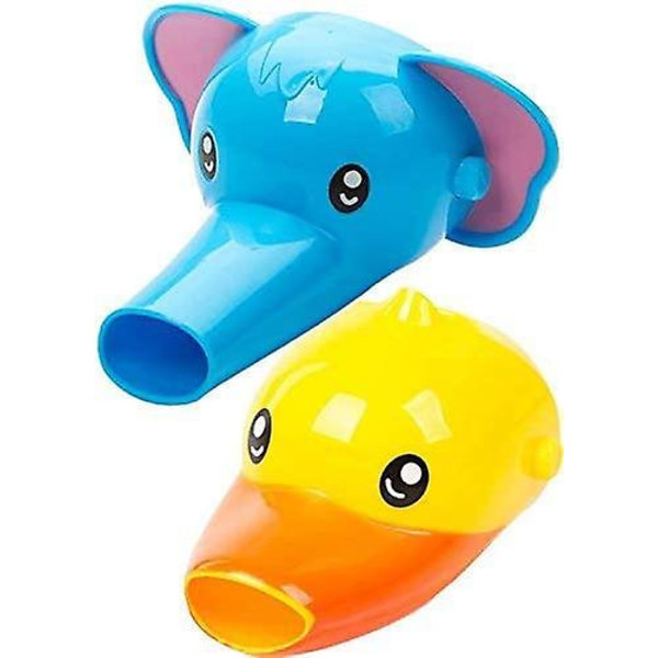 Forlengelseskran for barn - Sett med 2 dyr, håndvask (elefant + ender)