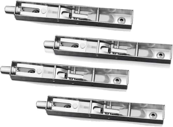 4-pack (2 par) dörrspärrbult glidlås, dold bult, rostfritt stål (15 cm längd)