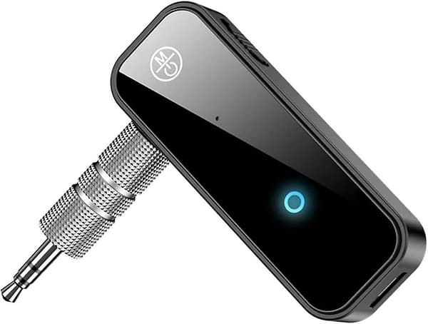 Bluetooth 5.0 Mottaker, 3.5mm Bil Bluetooth Adapter Med Aux Stereo Utgang, Håndsfritt Bilsett