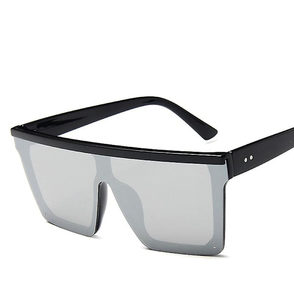 2023 Oversized Firkantede Solbriller Kvinder Vintage Stor Ramme Kvinder Solbriller Mode Shades Til Kvinder/mænd Gafas De Sol BlackSilver Free cloth