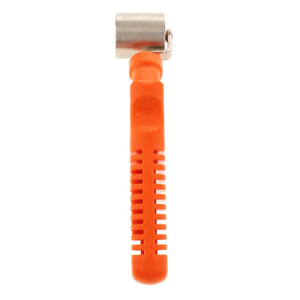Tapetrulle i rustfritt stål, trykkrulle, tapetrullehåndtak, hjemmedekorasjon, DIY-verktøy for tapet, 30 mm (oransje)