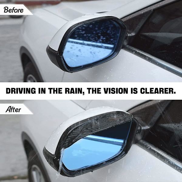 2 st Car Backspegel Regn Visir Guard, Kolfiber Bil Sidospegel Regn Ögonbryn, Vattentät Auto Speglar Regn Visir Rök Guard