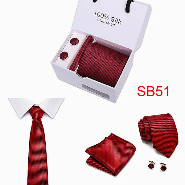 Herr slips slips presentförpackning 5 delar kostym grupp slips affärs formell bröllop slips B51