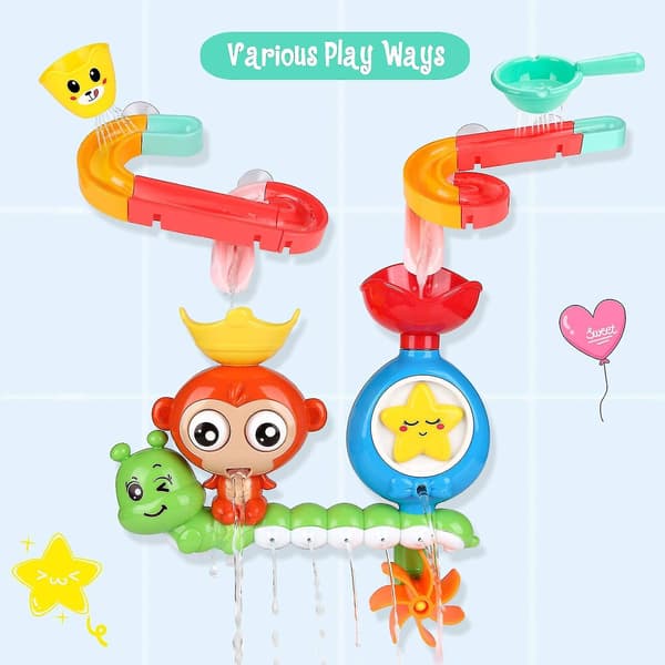 Badeleker for babyer, vannleker for barn med Bau Puzzle bil