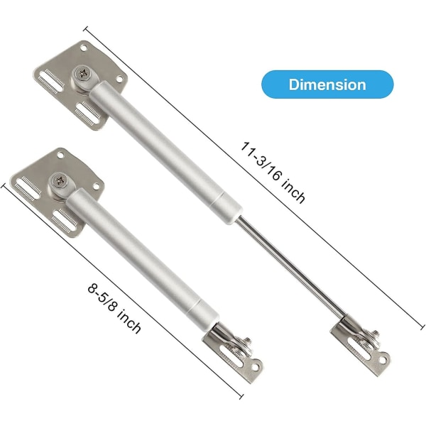 100n/22lb Gasfjäder Mjukstängande Gångjärn, Långsam Nedre Lockstöd Långsam Öppen Falldörr Flik För Kökskåp Skåp Skrivbord, 2-Pack