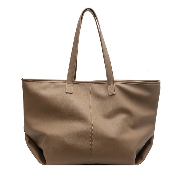 Stor kapacitet Enkel Pu Retro Väska Ny Tote Väska En-axlad Studentväska grey