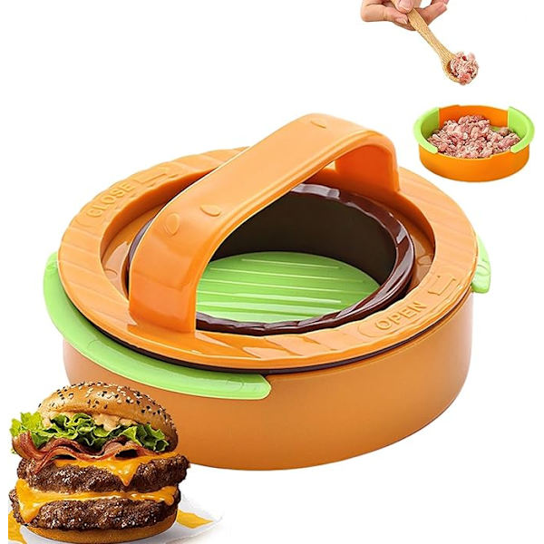 Burger Press Patty Maker - Hamburger Patty Press Form | Rustsikker Hamburgerpresse Med Ergonomisk Håndtak
