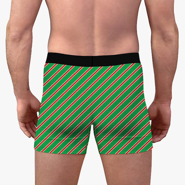 Jul Digitaltryck Andningsunderkläder för män Dagligt slitage Bekväma elastiska platta byxor S