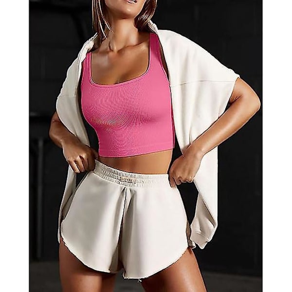 Naisten 3-osainen toppi jooga crop -liivitoppi set 4 L