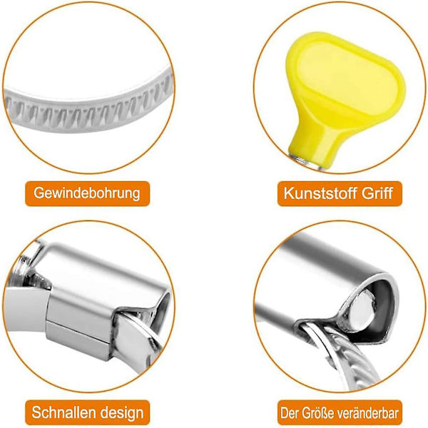 12-pack 16-25 mm rostfria slangklämmor
