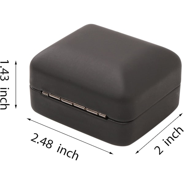 Mini Størrelse Metal Glossy Smykke Gaveæske med LED - Nem at have i lommen eller håndtasken