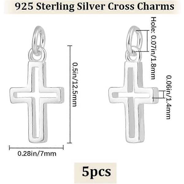 1 Ask 925 Sterling Silver Elefant/Kors/Blomma/Livets Träd/Tallhjälm/Krona/Fisk/Platt Rund/Tallkotte Hängen Berlocker