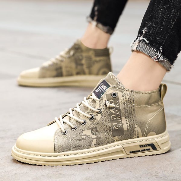 Herre Casual Sko Komfortable Flade Moderne Skridsikre Udendørssko 1Gbh087 Khaki EU 41