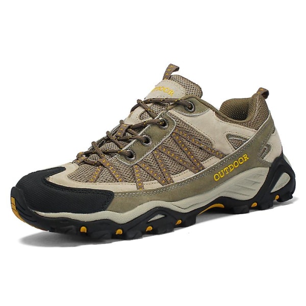 Herre Dame Vandresko Lav Top Sneakers Til Udendørs Trailløb Trekking Vandring 3D6136 Khaki EU 40