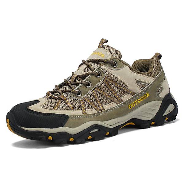 Vandringsskor för män och kvinnor, låga sneakers för utomhusvandring, trekking och promenader 3D6136 Khaki EU 41