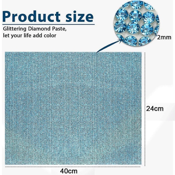 Kimaltavat strassit DIY-koristelutarrat Itsekiinnittyvä glittertarra auto- ja askartelukoristeluun 2 mm:n strasseilla Style 1