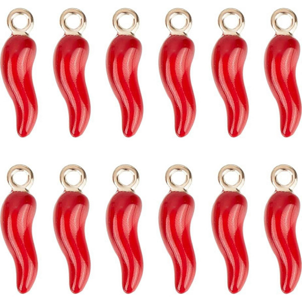 30 stk. Peber Vedhæng Grøntsags Vedhæng Mini Små Emalje Stærk Peber Rød Chili Mad Vedhæng Miniature Livagtig