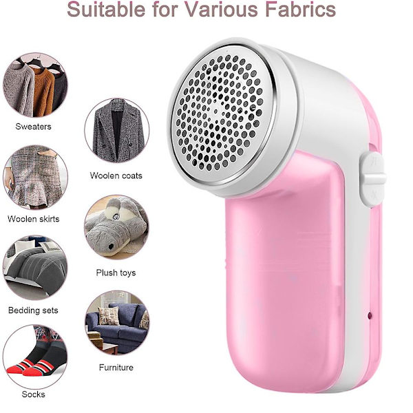 Stofshaver Defuzzer, Genopladelig Fnugfjerner, Elektrisk Sweater Shaver Med Udskifteligt Rustfrit Stål Blad Pink