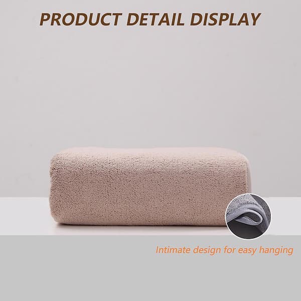 2-pack Terry Handdukar Bastuhantdukar 70 X 135 Cm Polyesterfiber Duschhandduk Strandhandduk Light brown