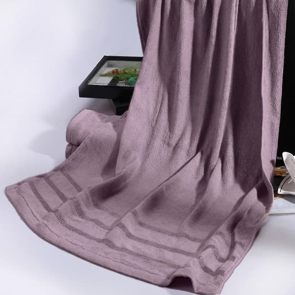 Bambusfiber 2-delt Oversized Badehåndklæde, Superbløde Badehåndklæder, Meget Absorberende, Komfort Purple