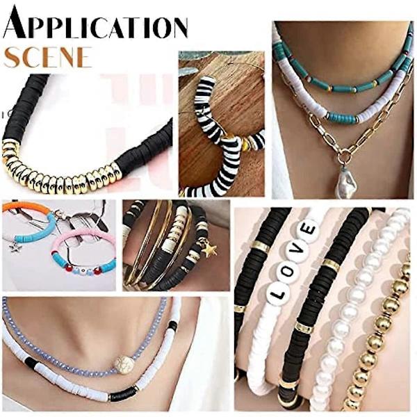 4560 st 6mm Polymerlera Pärlor 3 Färger Neutrala Heishi Lerpärlor Vinyl Skiva Pärlor Platta Runda Lösa Pärlor för Män Hawaiianska Örhängen Halsband Anklet Armband