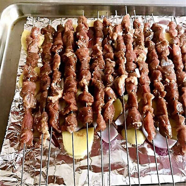 Grillspett i rostfritt stål, grillnålsskylt