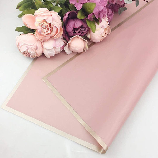 Blomsterbuketter till mors dag, presentpapper, blomsterpapper, vattentätt floristpapper (20 ark, aprikos)
