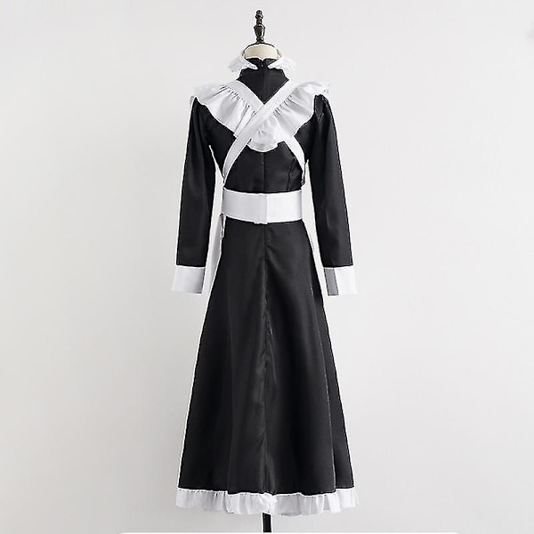 Klassinen Pikkutyttö-tyyliinen Cosplay-asu, söpö pitkä mekko, Cosplay-puku, brittiläinen kahvila-tyyli, Pikkutyttö-mekko L Male