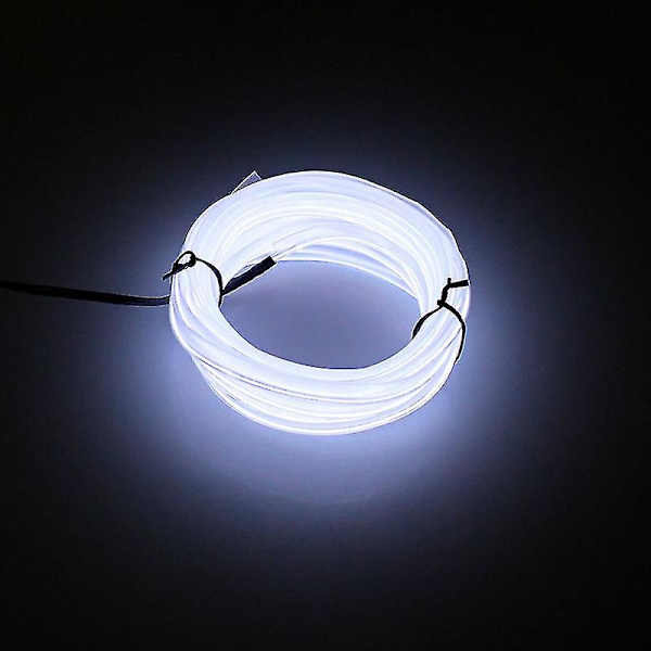 5m Bil Interiör Tillbehör Atmosfär Lampa Kallt Ljus Linje Diy Dekorativ Instrumentpanel Konsol Auto Led Ambient Ljus White 2 meters