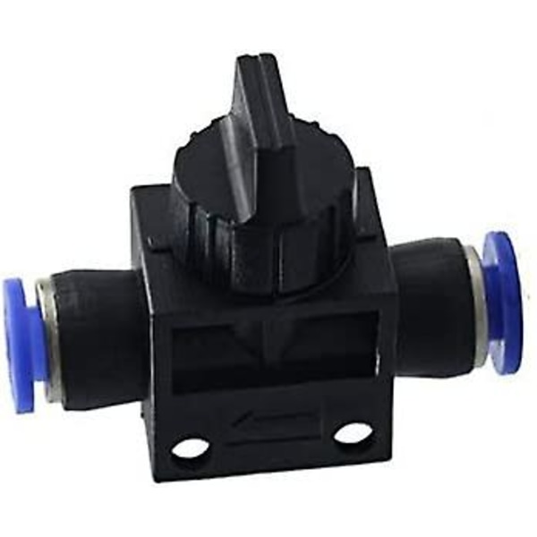 Stengeventil for pneumatikk - Hurtigkobling for luft, vann, vakuum (12 mm, 1 stk)